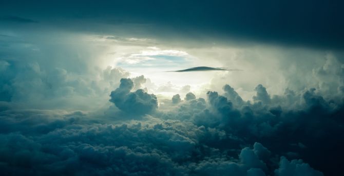 Above sky, clouds wallpaper