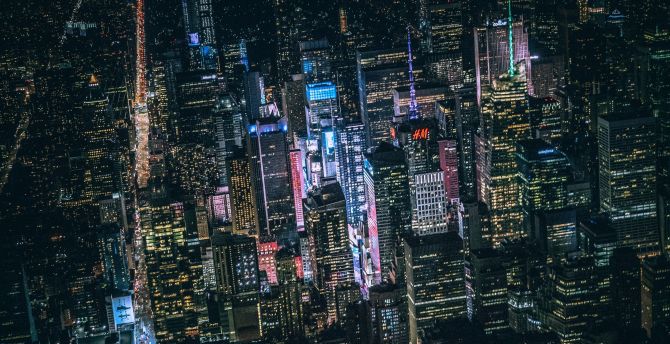 New York, building, night, cityscape wallpaper