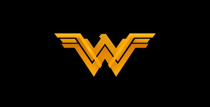 Minimal, Wonder Woman, logo wallpaper