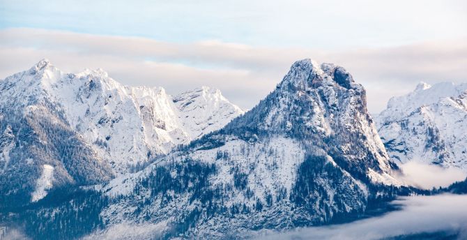 Nature, winter, mountains wallpaper