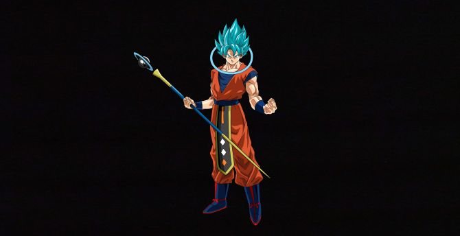 Priest Goku, minimal, dragon ball, art wallpaper