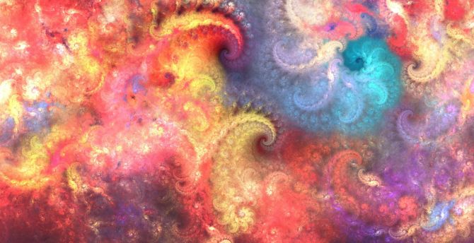 Abstract, colorful, fractal wallpaper