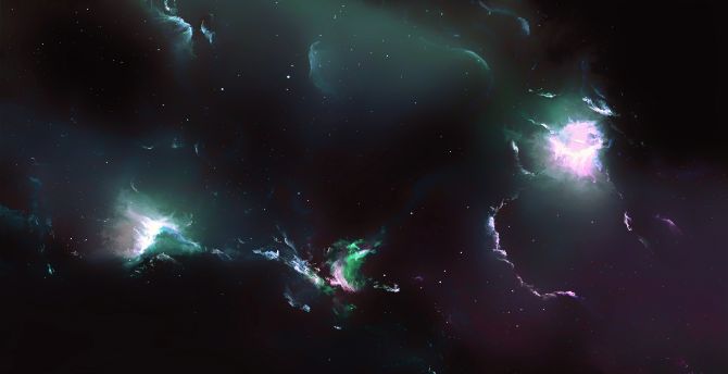 Cosmos, galaxy, space, dark, art wallpaper