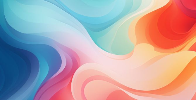 Art abstract, colorful, waves wallpaper