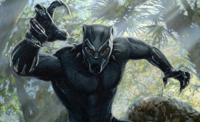 Black panther, superhero, artwork