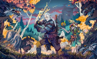 Geralt, the witcher, art