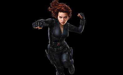 Black Widow, dark, minimal, marvel, superhero