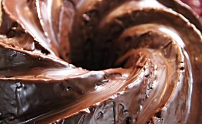 Chocolate, cake, coat, close up