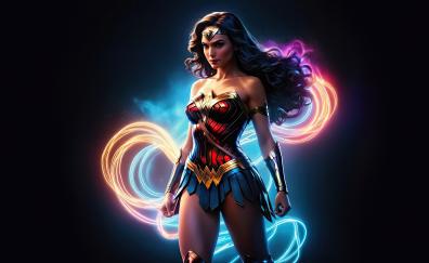 Wonder Woman, amazonian fighter, beauty and bold