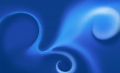 Blue, curves, surface, abstract