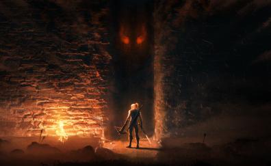 The Witcher, Geralt of Rivia, hunter, artwork