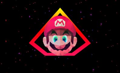 Super Mario, low poly, minimal