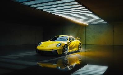 2023 Porsche 911 GT3, yellow car