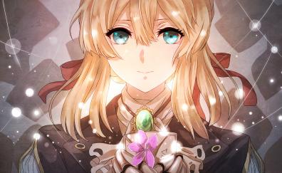 Blonde and beautiful, anime, violet evergarden