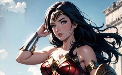 Gorgeous Wonder Woman, dc comic, sketch art