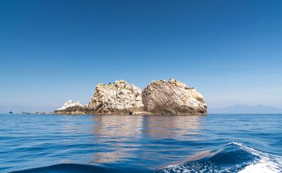 Rocks of sea, blue sea, nature