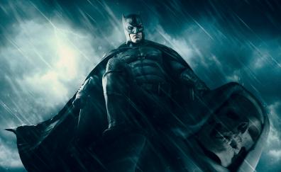 Batman, dark knight, rain, artwork