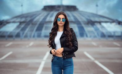 Woman model, sunglasses, hot