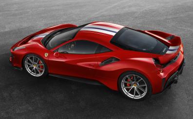 Top view, Ferrari 488 pista, hyper-car