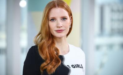 Actress, beautiful, redhead, Jessica Chastain, 2019