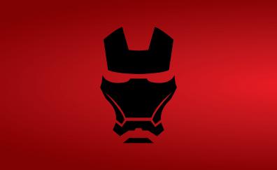 Iron man, mask, dark, minimal