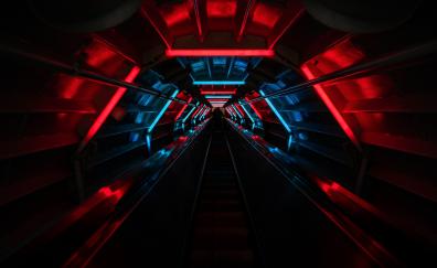 Tunnel, dark-red, road