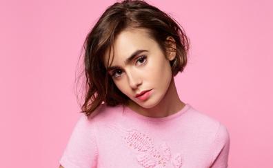 Lily Collins, brunette, cute and beautiful