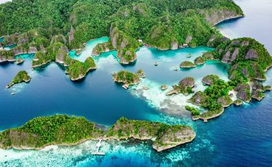 Islands, sea, aerial view