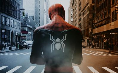 Peter Parker, walk through the city, gameshot 