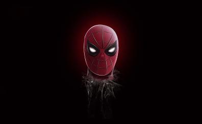 Spider-man's head-shot, minimal, art