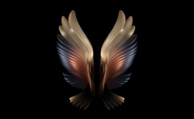 Amoled, angel wings, dark