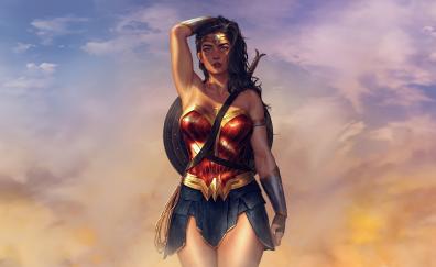 Wonder Woman, dynamic and bold superhero, art