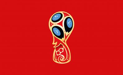2018 FIFA World Cup, Russia, Trophy, Red, minimal