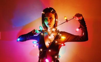Lights, beautiful, actress, Victoria Justice