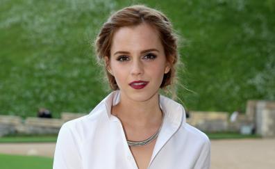 Emma Watson, white shirt, beautiful, actress