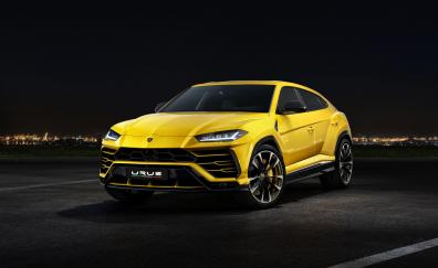Lamborghini Urus, sports car, yellow