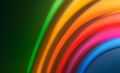 iPhone 14, abstract, iOS 16, colorful stripes, rainbows