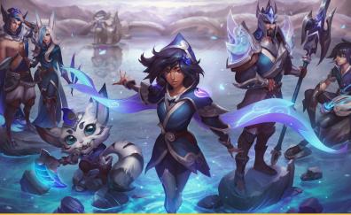 Blue team, artwork, online game, League of Legends
