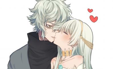 Kiss, couple, romance, Anastasia, Kadoc Zemlupus, anime
