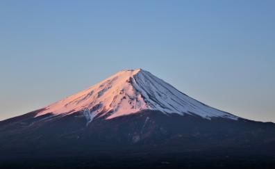 Mount fuji peak, sky, mountain, nature