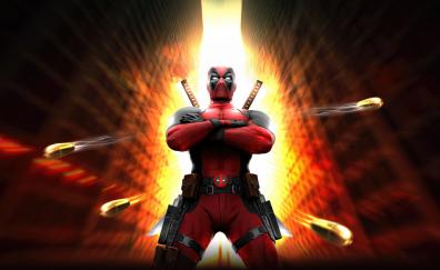 Deadpool's new action packed movie, 2024, bullet shoot