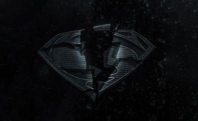 Superman, broken logo, dark