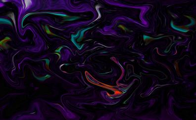 Fluid art, dark, abstraction