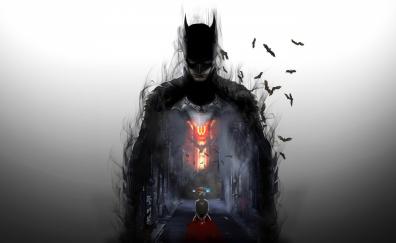 Batman and his childhood memory, art