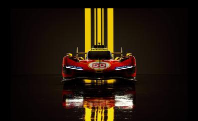 2023 Ferrari 499p, formula one car, red