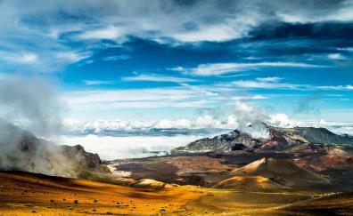 Haleakala crater, volcano, Hawaii, landscape