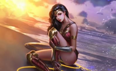 Wonder Woman, radiant and beautiful, artwork