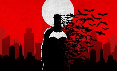 Dark, silhouette, bats and Batman