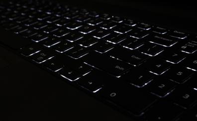 Keyboard, black, backlight