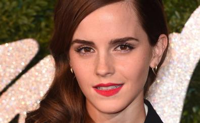 Emma Watson, red lips, beautiful, celebrity